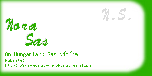 nora sas business card